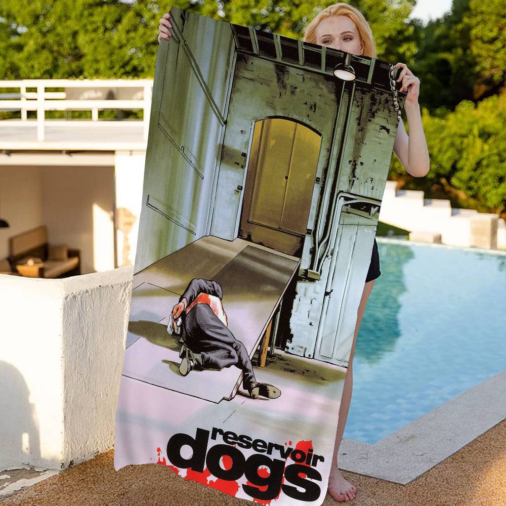 Movie R-Reservoir-Dog Beach Towel Cartoon Cute Summer Kids Large Bath Pool Beach Towel Microfiber Absorbent For Swimming Travel