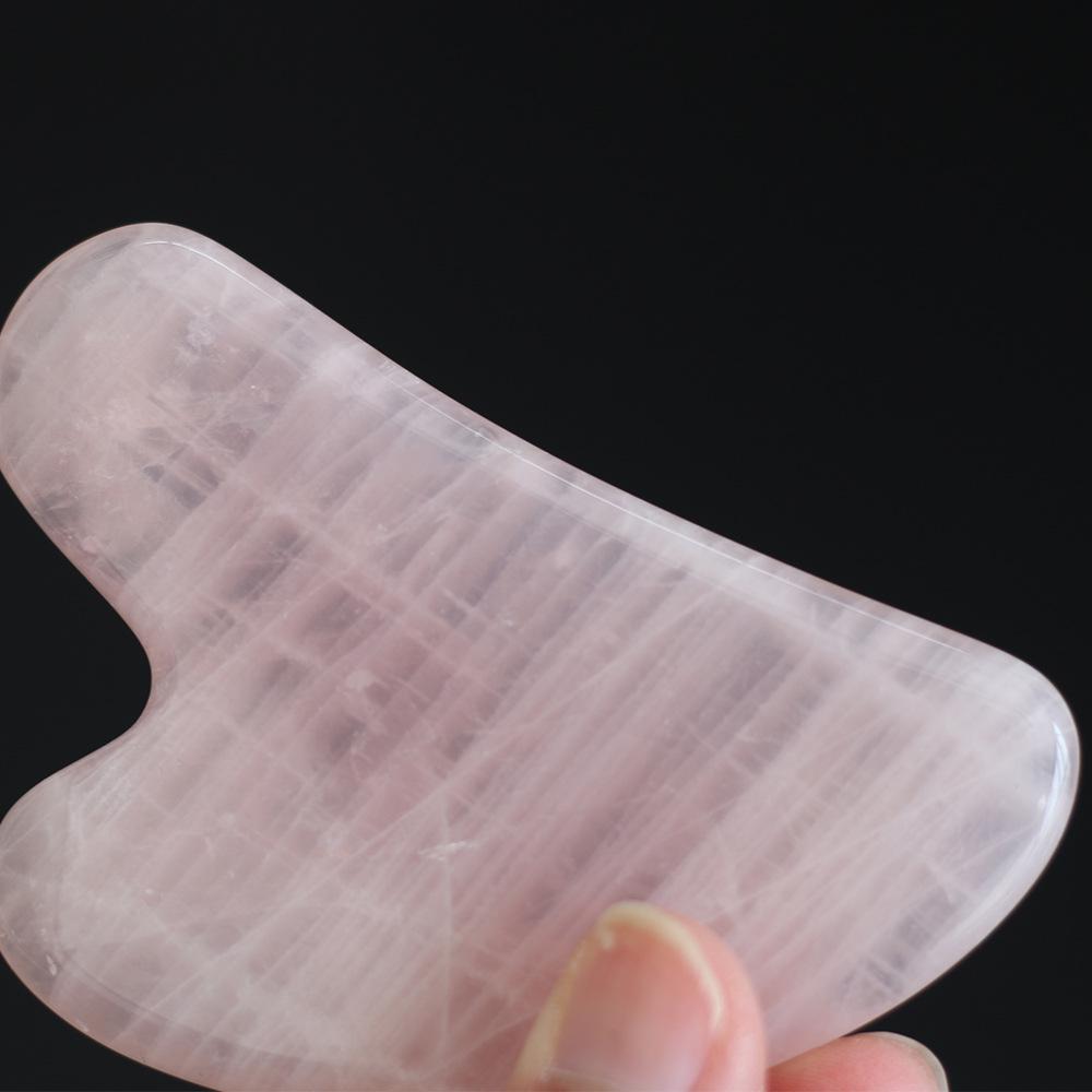 Heart-Shaped Rose Quartz Jade Facial Scraping Board