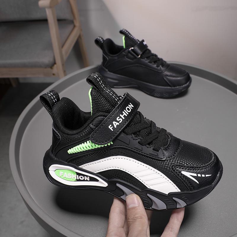 Autumn Non-Slip Breathable Mesh Boys' Sports Shoes with Soft Soles for Big Kids