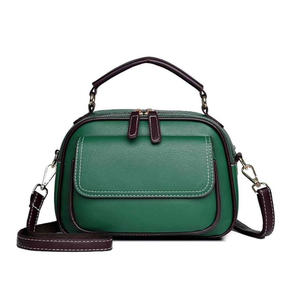 Versatile Retro Women Shoulder Bag PU Leather Large Capacity Messenger Handbag Luxury Cosmetic Bag