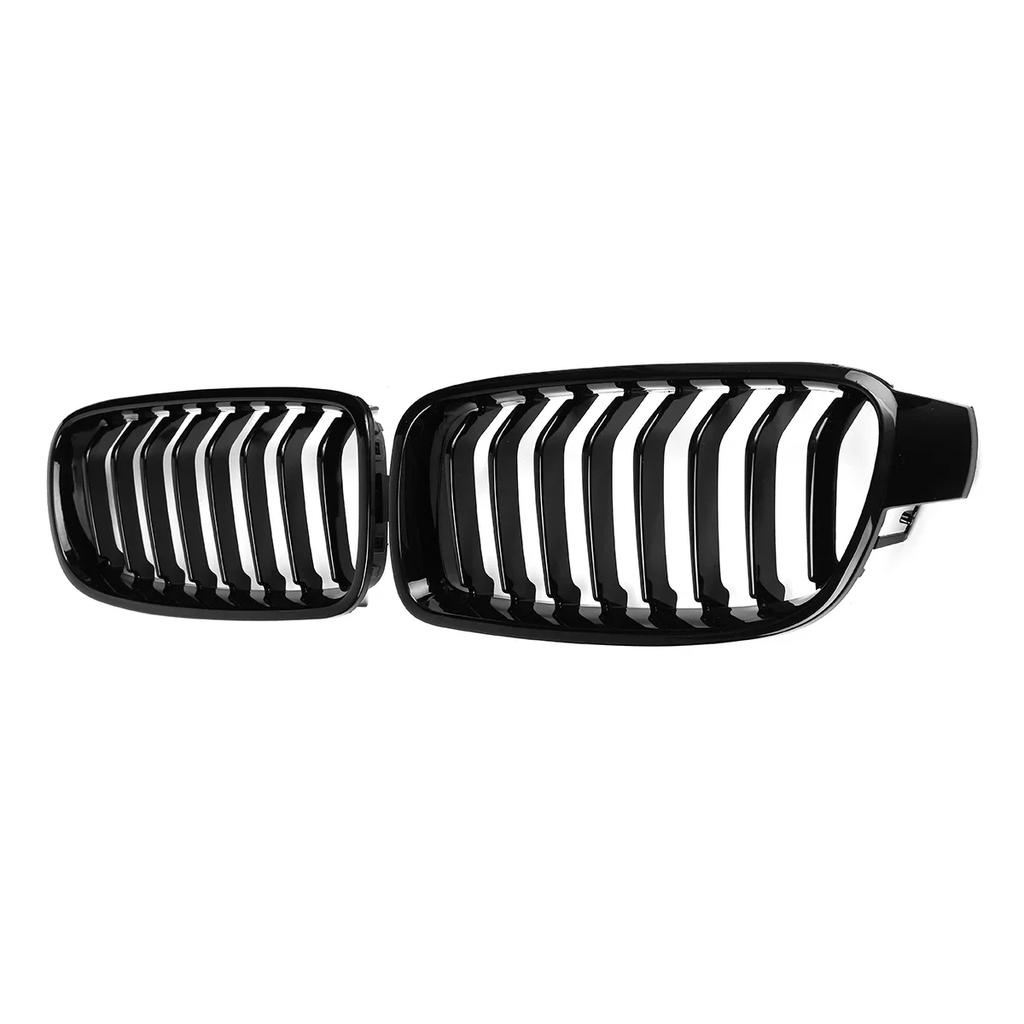 Pair Gloss Black Front Kidney Grille Grille For BMW 3 Series F30 F31 F35 F80 2012-2018 Racing Grills Hood Inlet Grille