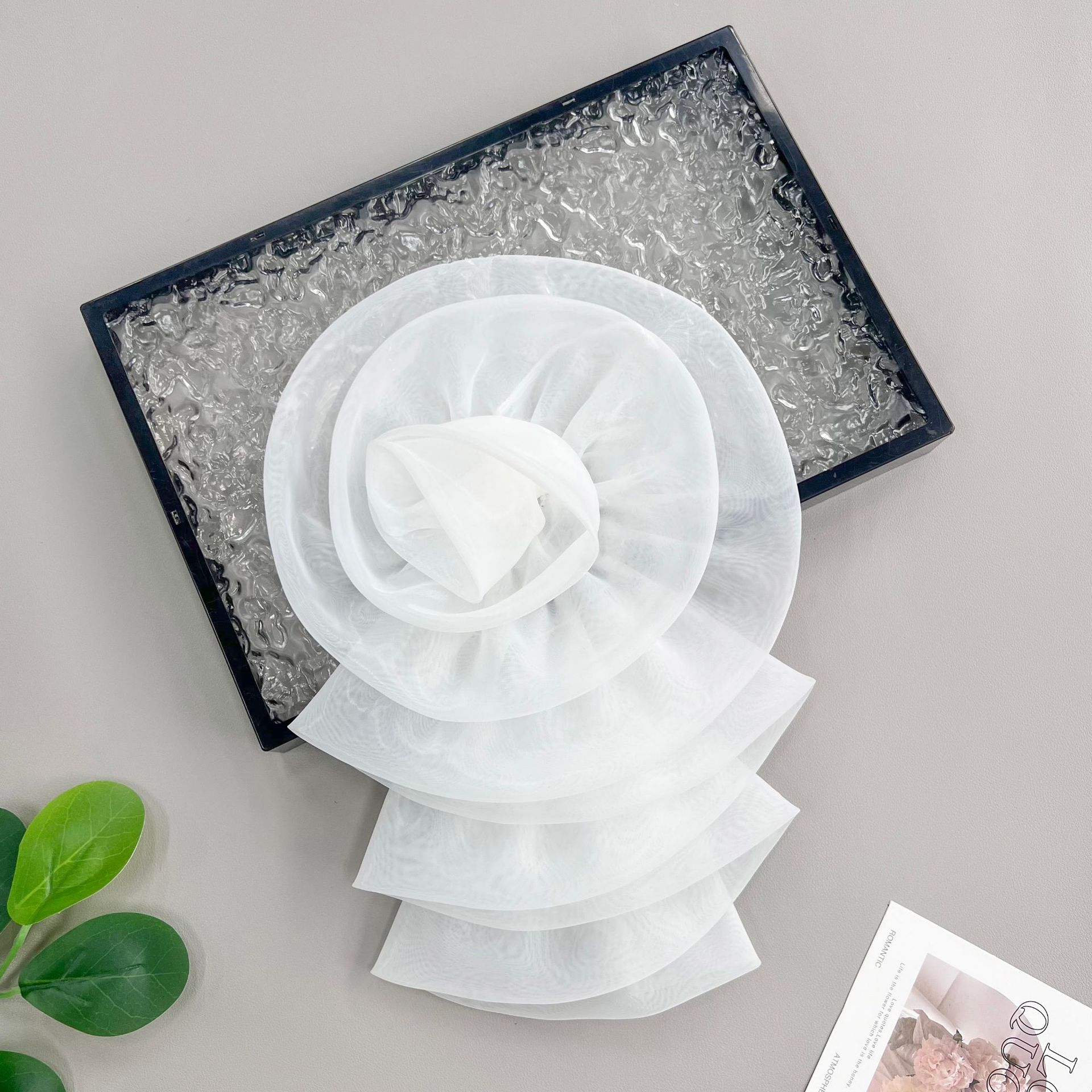 

Exquisite Color Organza Rose Decorative Clothes Diy Handmade Materials Patch Sticker Decorative Corsage Accessories 7479 white
