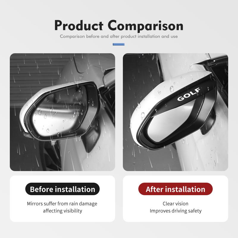 DIG1 Car Rearview Mirror Rain Eyebrow Snow Rain Cover Accessories For Volkswagen VW Tiguan MK1 mk2 2016 2017 2018 2019 2020 2021