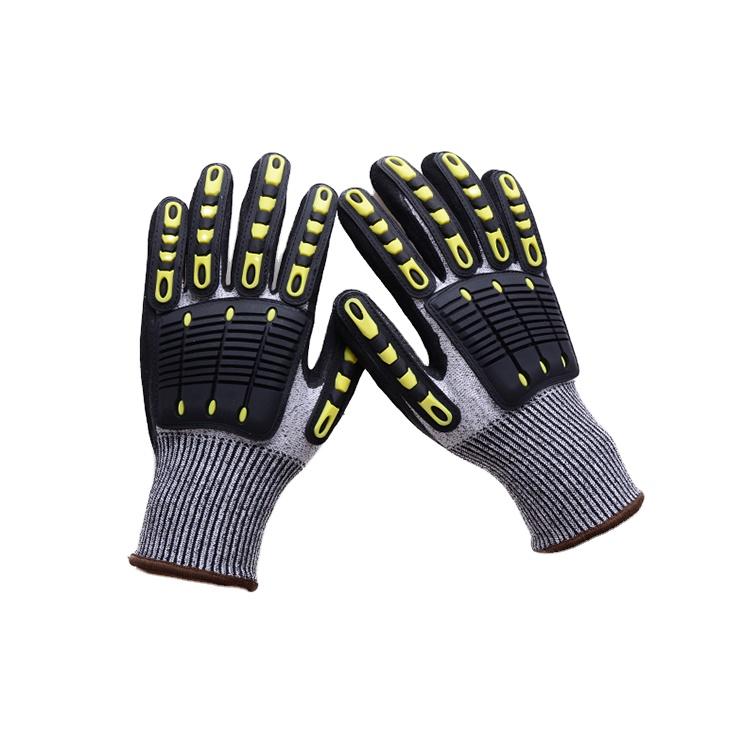 Factory Direct Customizable Nitrile Coated Work Gloves General Purpose Anti-Cut Anti-Static Safety Gloves (Gray,L) серый