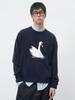 GENERALIDEA Unisex Swan Jacquard Knit Pullover [Navy] / Sbe4U05015