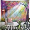 Impressionist Forest Light Tapestry Wall Hanging Colorful Nature Art Decor for Bedroom Living Room