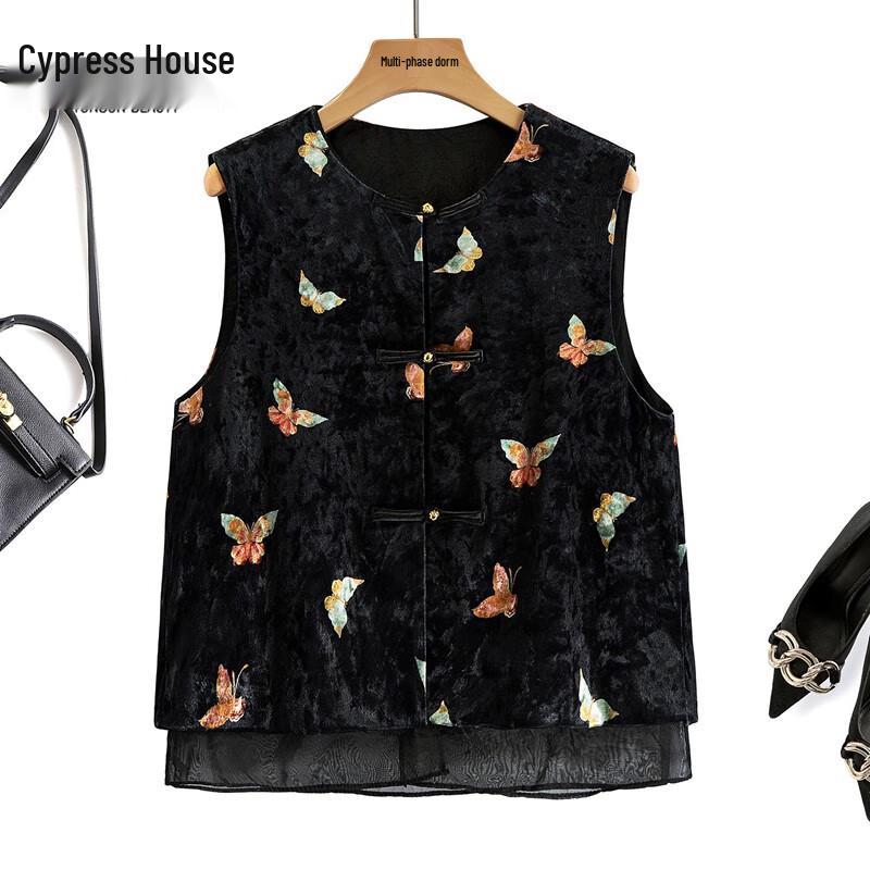 

Женский новый жилет на лягушачьих пуговицах в китайском стиле M