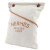 HERMES Alain GM Shoulder Bag beige/Orange Towal chevron unisex Used