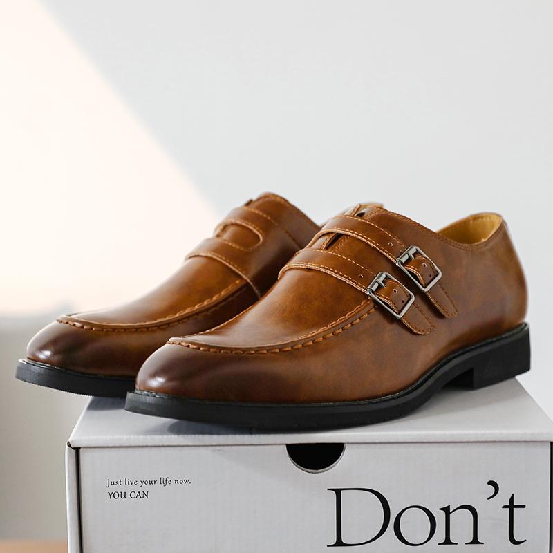 

Fashion Four Seasons Classic Men Loafers Men Casual One-foot Comfortable Brand Business Leather Shoes Wedding Banquet Shoes Men 38-46 38 коричневий