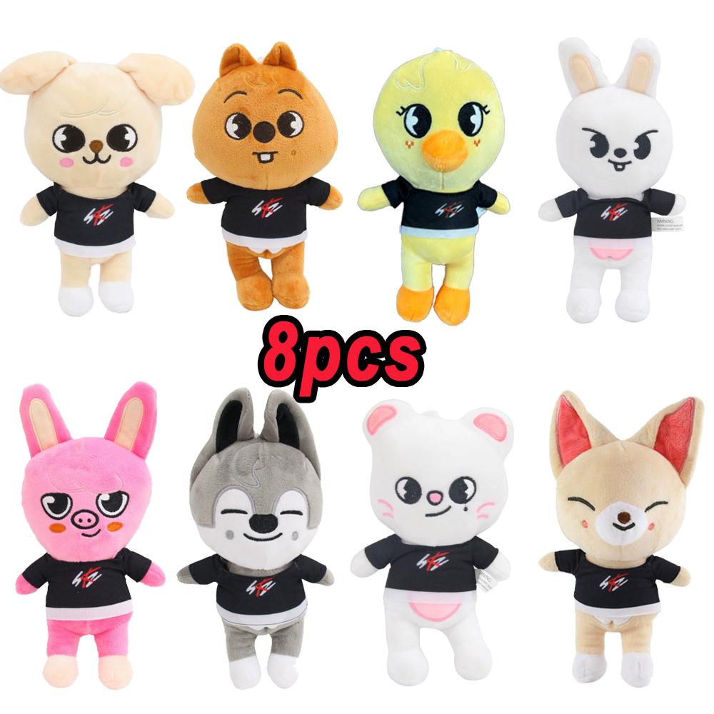 Skzoo Keychain Plush Kawaii Teddy Skzoo Keychain Plush Cartoon Stuffed Animal Doll Kawaii Toys Room Decor Children Gift