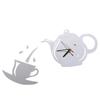 Diy Acrylic Coffee Cup Teapot 3D Wall Clock Decorative Kitchen Wall Clocks Decor