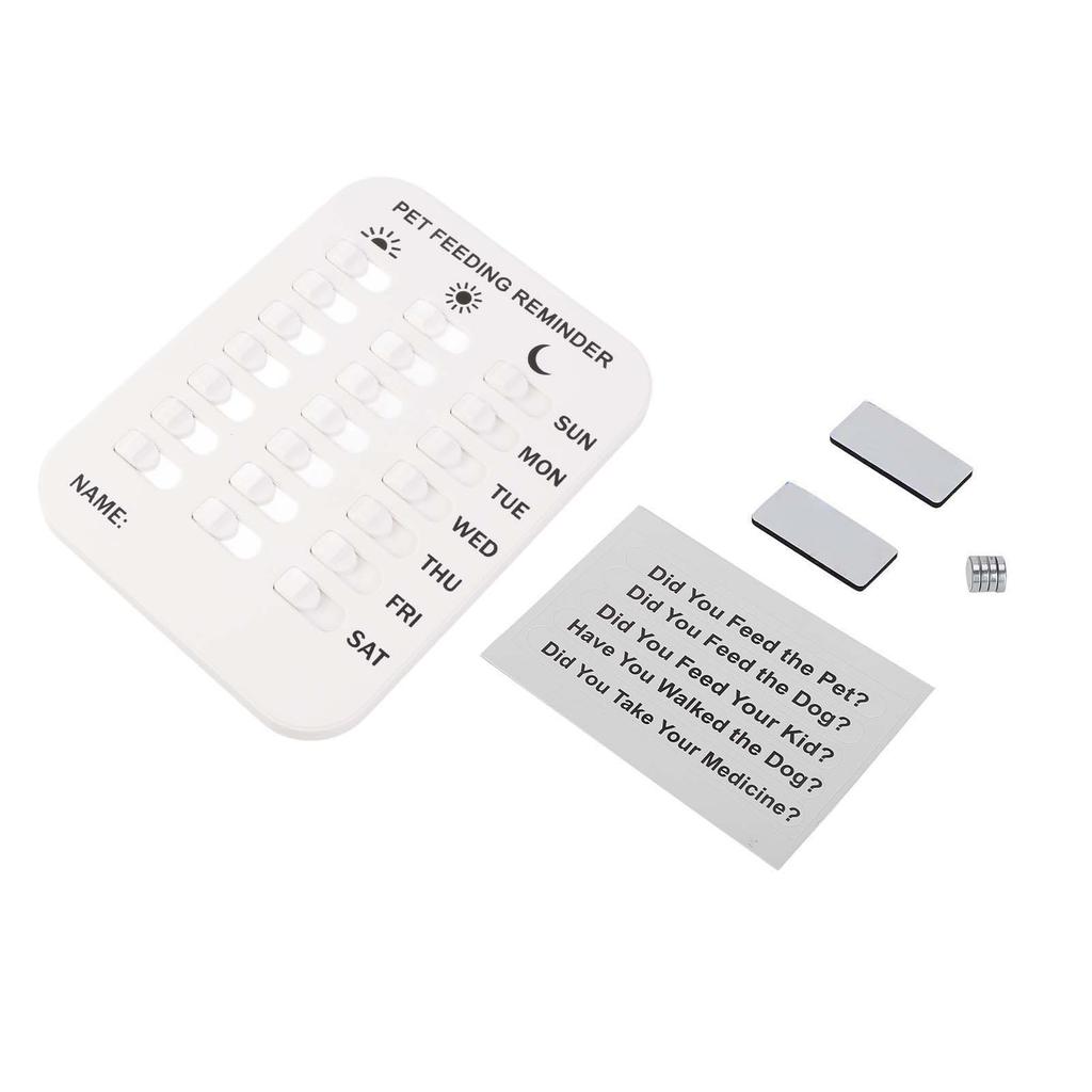 Pet Dog Feeding Reminder Magnetic Reminder Sticker Daily Indication Chart for Pets