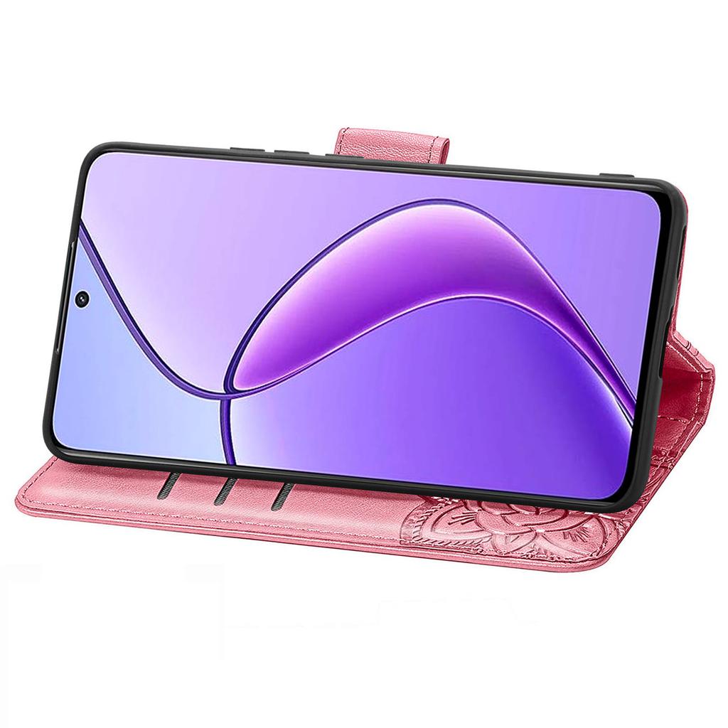 For Realme 12 5G Case Butterfly Imprinted PU Leather Magnetic Flip Stand Phone Cover