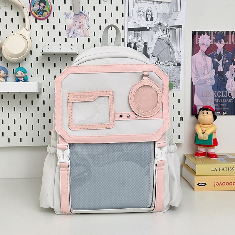

Женский школьный рюкзак новый, с высокой ценностью, свежий, милый и симпатичный двухмерный прозрачный рюкзак для средней школы