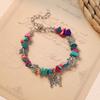 Retro bracelet niche design literary Tibetan silver amethyst butterfly bracelet women's accessories