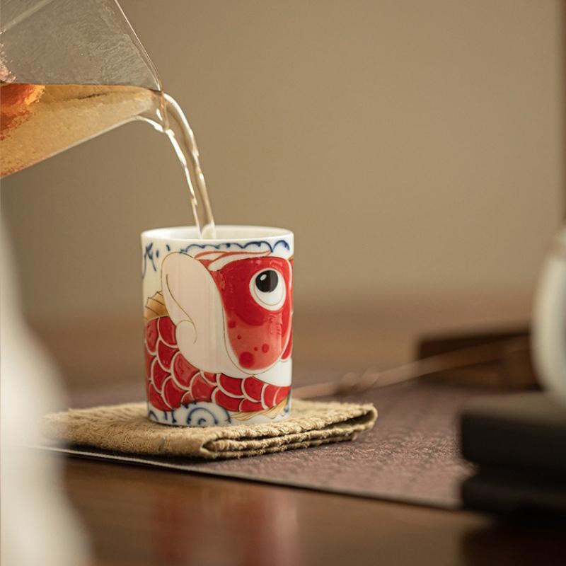 Mutton Fat Jade Porcelain Master Cup with Auspicious Dragon Design Chinese Gongfu Teaware for Tea Ceremony Collector Gift