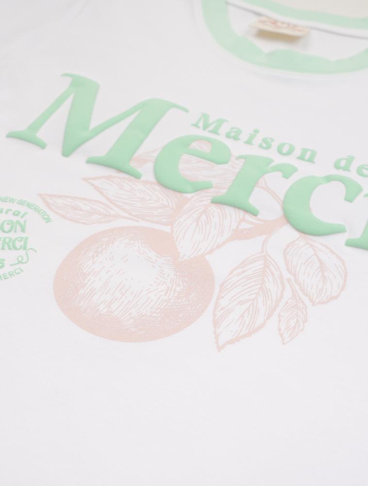 LA MAISON STUDIO Pastel Citrus Short Sleeve T-Shirt White Mint (Fcg2Ts775W)
