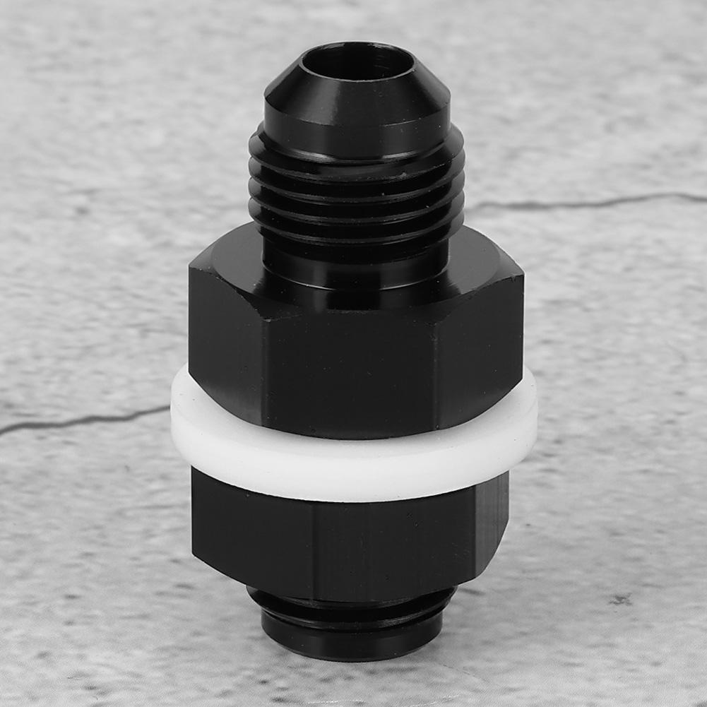 AN6 Bulkhead Fitting Flare Fuel Cell Adapter with PTFE Washer for Most Fluids