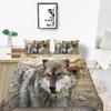 Home Textiles Bedding Suit with Pillowcase 3D Wolf Printed King Double Size Comforter Duvet Cover Bed Sets