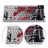 129 Key Raven Sakura Keycap Set Dye Sub Keycaps PBT Keycaps Therimal Sublimation Keycaps Anime Keycaps for Mechanical Keyboard