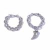 Personality, creative design, cold wind, metal chain, alloy animal horn pendant, double stacked necklace.