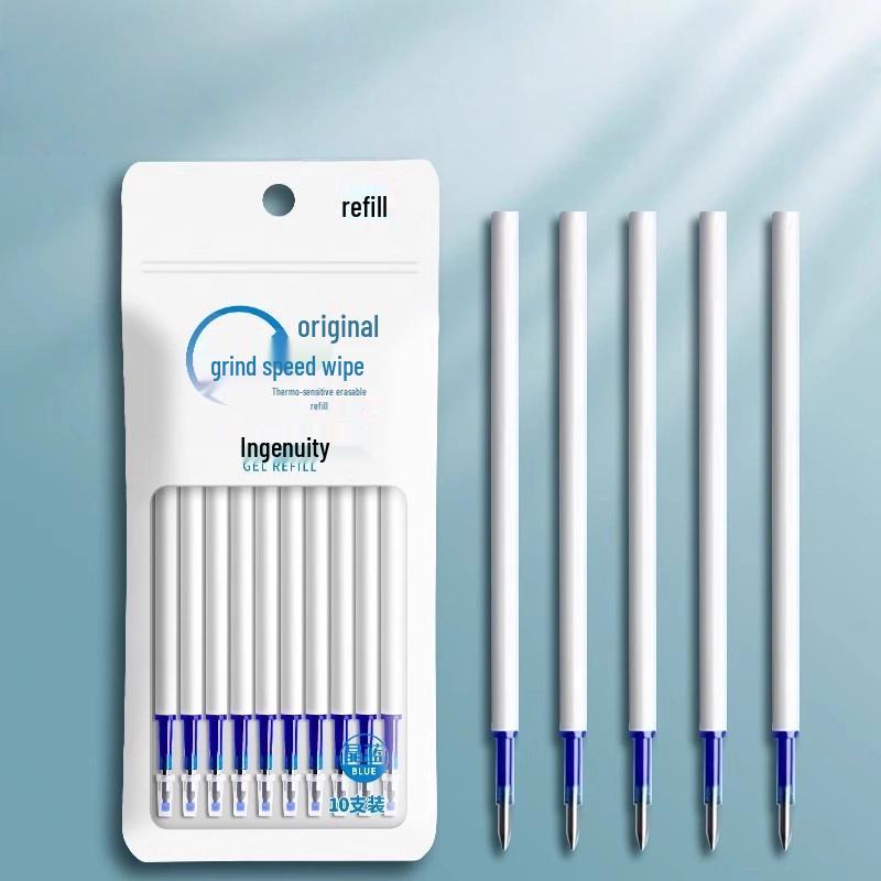 Crystal Blue Heat Erasable Refillable Gel Pen - Perfect for 3rd-5th Grade Students, Press-to-Erase Magic Rub, Easy to Use.