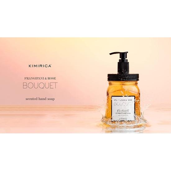 Kimirica Foaming Bouquet Handwasch-Pumpspender + Nachfüll-Kombipackung, 100 % vegan, 2er-Pack, reichhaltiger Schaum, sanft zu den Händen(Frangipanis & Rose, 1L + 500ml)