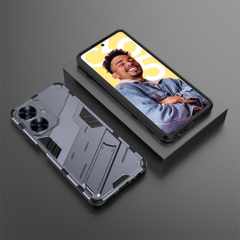 Pro pouzdro Realmi C55 4G Nárazuvzdorné Pancéřové Magnetický Držák Pouzdro na Telefon Pro RealmeC55 Realme C55 C 55 55C 4G RMX3710 6.72" Zadní Kryt