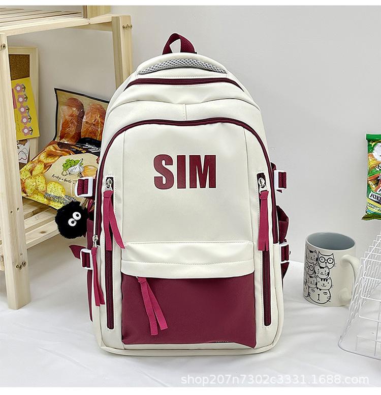 Schoolbag men's schoolbag ins versatile niche college students high school students high value backpack junior high school students large capacity 