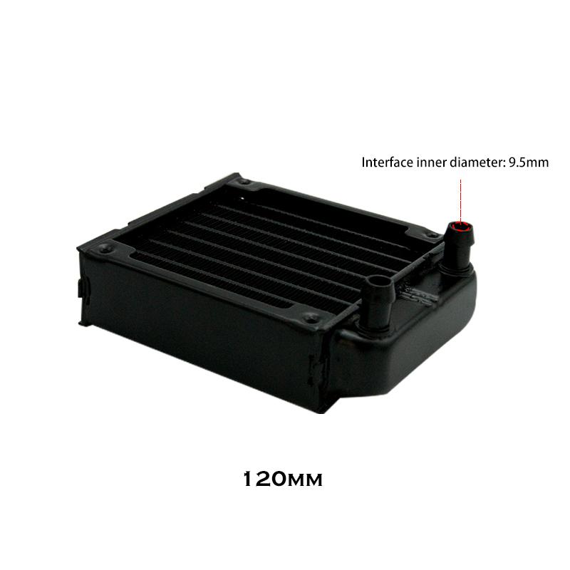 G1/4'' Aluminum Radiator For PC Water Cooling Computer Case GPU CPU RAM Cooler Fan Heatsink 60/80/90/120/240/360mm Black/White