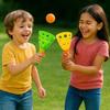 Pachet de 4 Conuri Lansatoare de Bile 19cm Joc de Îndemânare pentru Copii cu 6 Bile Incluse Culoare Aleatorie