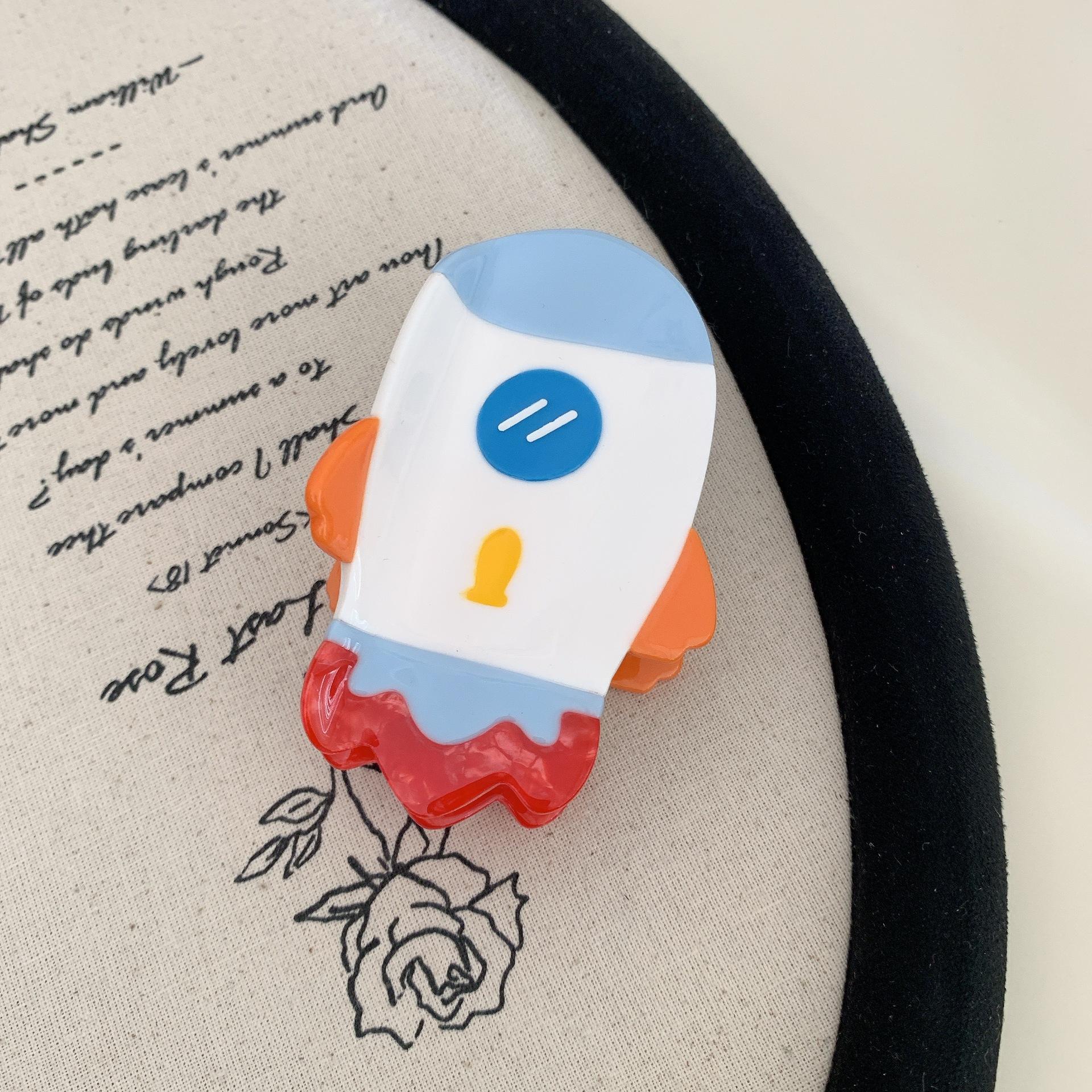 

1pc New Acetic Acid Simple Sweet Hair Grip Splicing Rocket Grip Shark Clip Rear Ponytail Disc Hair Accessories Hair Accessories