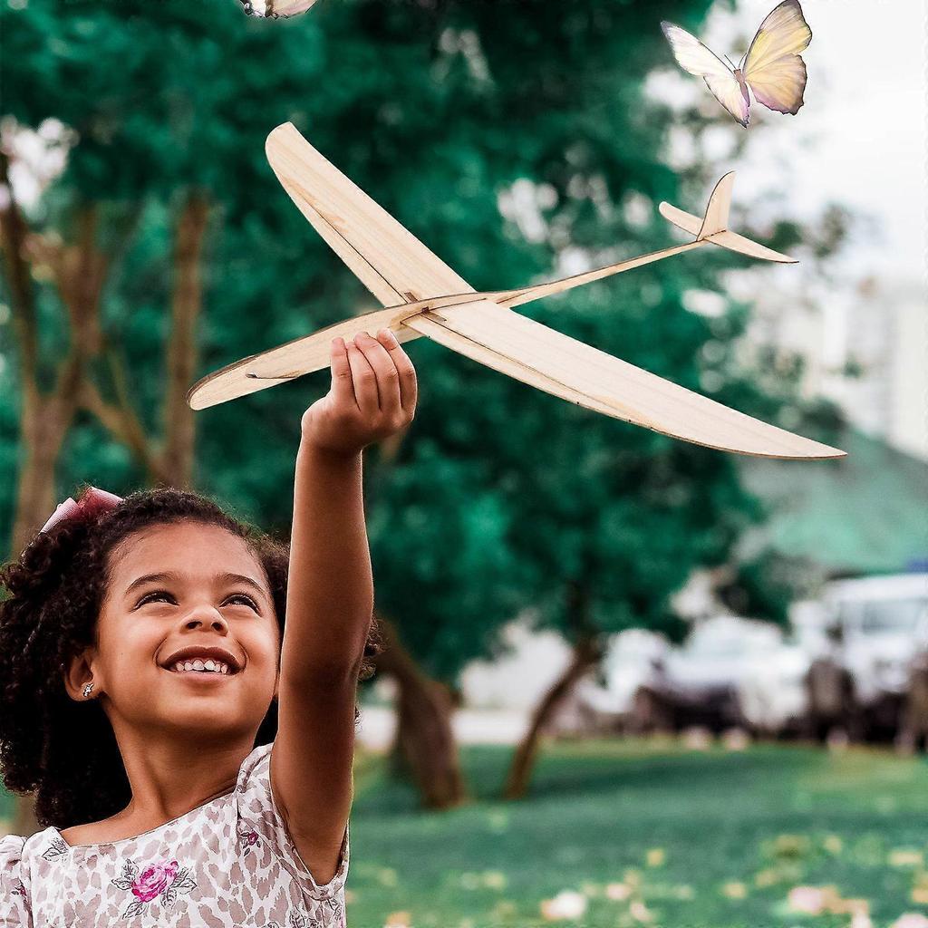 Wooden Hand Launch Glider Airplane Easy To Throw And Fly Stable Flight Long Glide Distance For Indoor And Outdoor Kids And Adults