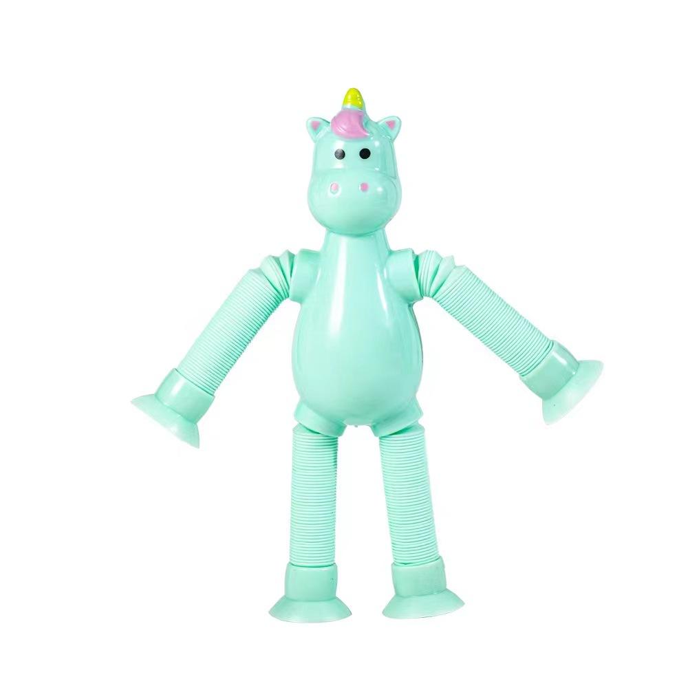 Unicorn Suction Cup Toys DIY Stretchable Pop Tubes Stress Relief Decompression Sensory Toys Carnival Prize for Boys Girls