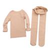 Kids Flesh Colored Dance Shirt Stretchy Tight Base Layer for Ballet Practice Comfortable