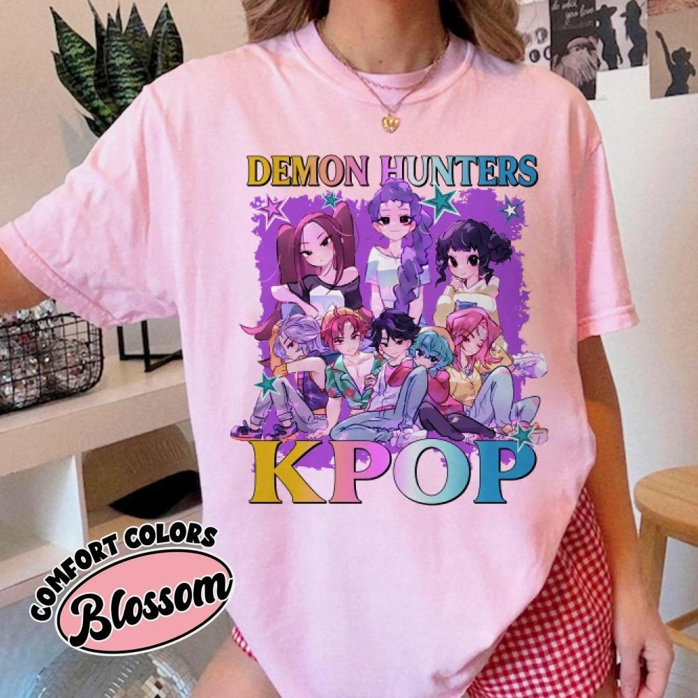 Kpop Huntrix Demon Hunters Shirt Huntrix Girls T Shirt Mira Rumi Joey Shirt Demon Hunters Tee Gift For Kpop Fan Movie Shirt