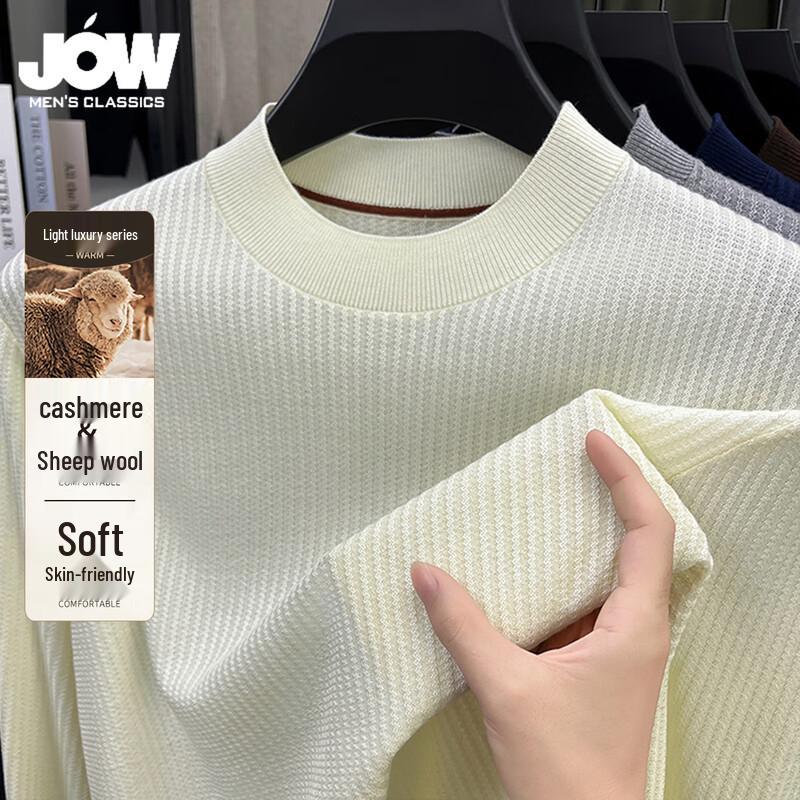 JOW Men's Cashmere Blend Round Neck Sweater