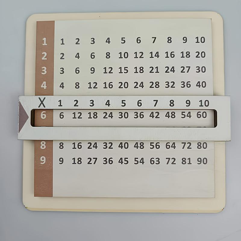 Children Wooden Slidable Multiplication Tables Montessori Toys Math Counting Board Teaching Tool Learn Educational Toys For Kids