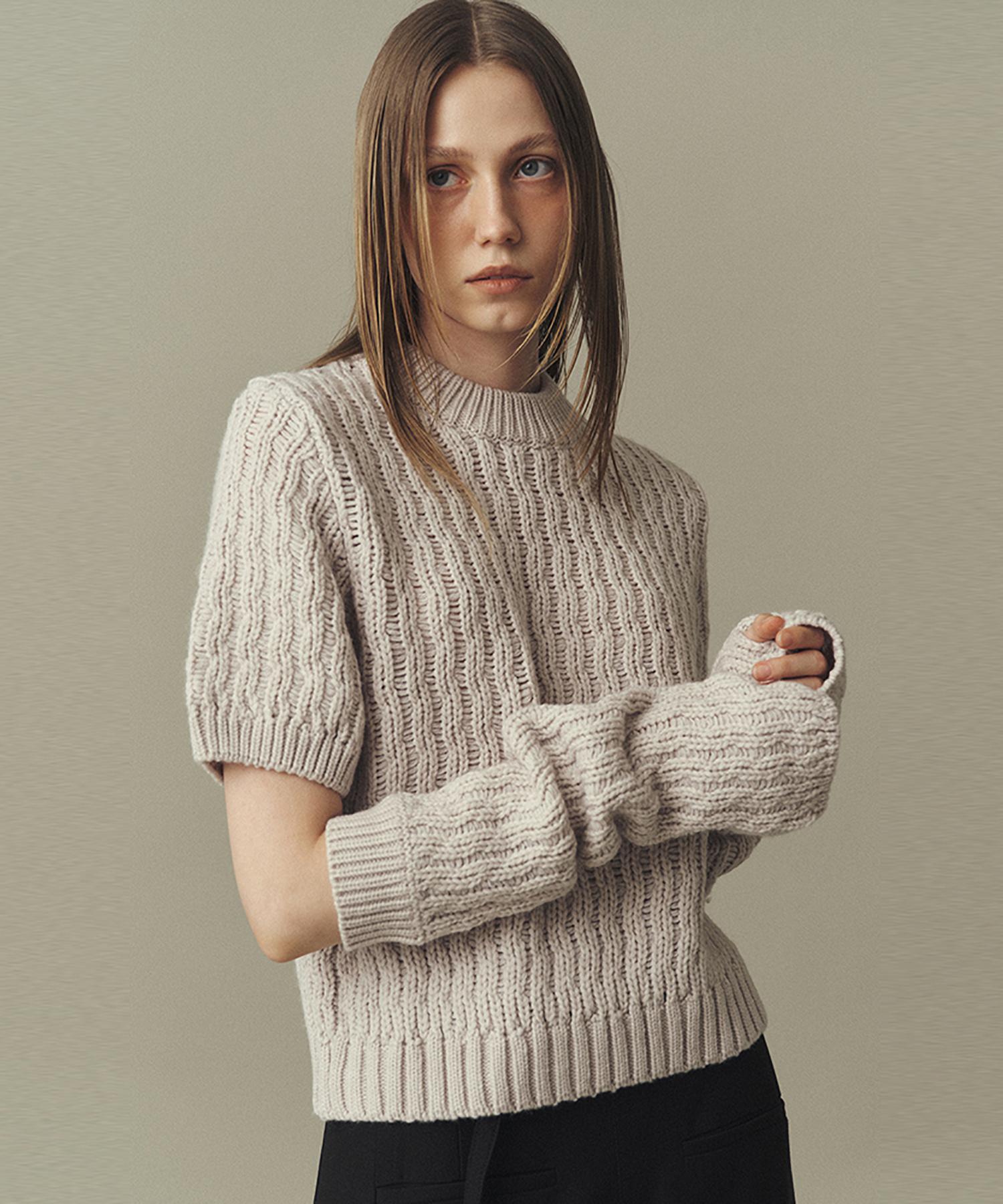 Awi Rib Cable Sweater & Warmer_Light Gray Light Grey/Ff
