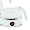Ongwan Foldable Travel Electric Kettle, Silicone, Fast Boiling, Compact, Easy Storage, White, for Cafes, Camping, Home Use, Bottles, Cute Stainless St