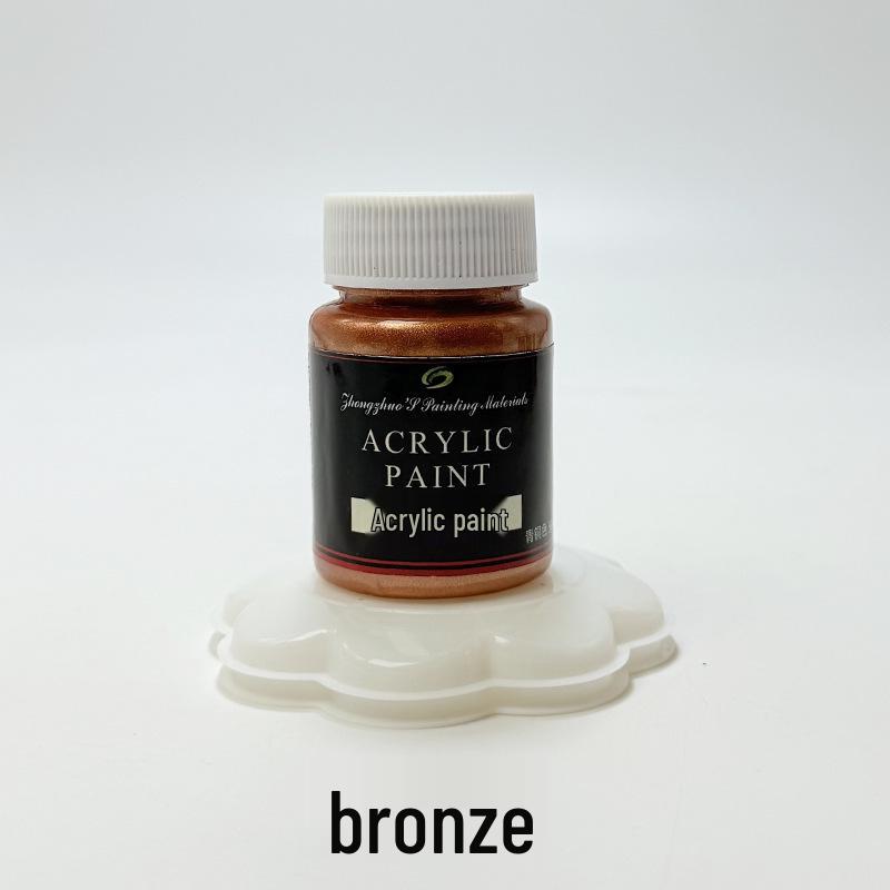 Zhongzhuo Pearlescent Metallic Acrylic Paint Set - 50ml, 12 Colors, EN71 Certified for Wall and Graffiti Art