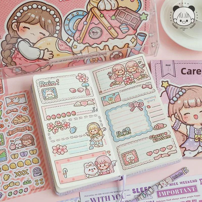 Tirado Roztomilý Ilustrační Zápisník se Samolepkami a Vzory Ozdobného Papíru