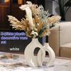 A Top-quality Plastic Vase Hollow Nordic Modern Vase Modern Home Decor Living Room Bookshelf Place Vases