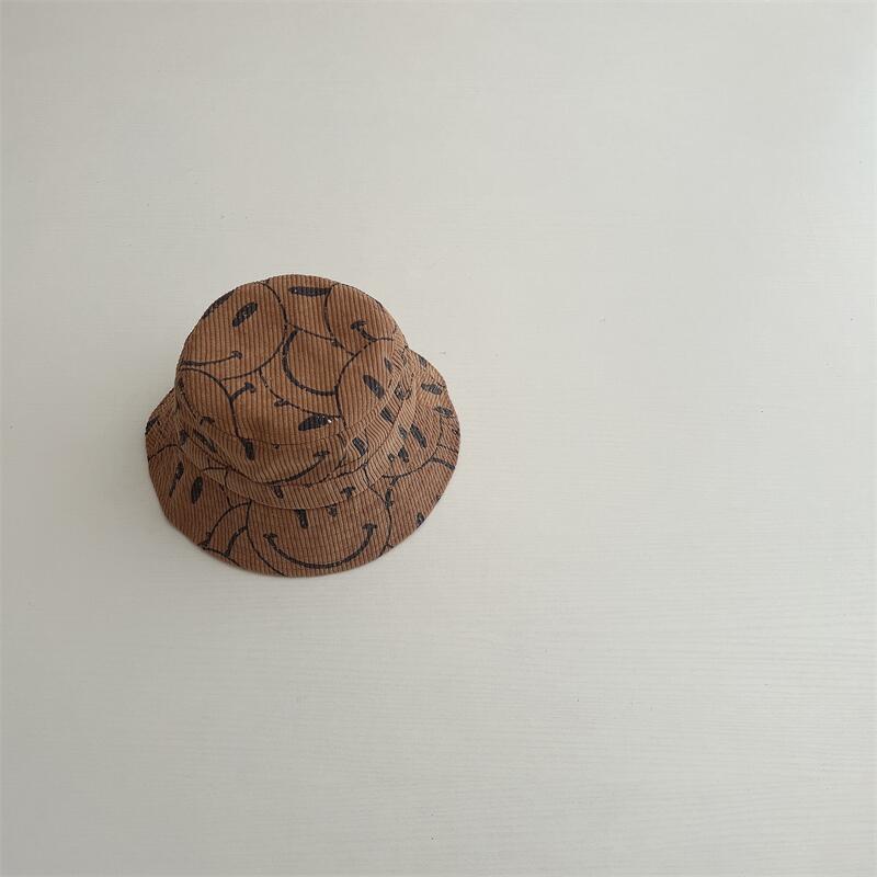 

Cute Pattern Kids Bucket Hat Full Print Wide Brim Baby Boys Girls Sun Protection Fisherman Hat Children Beach Panama Caps 48-52cm темного кольору хакі