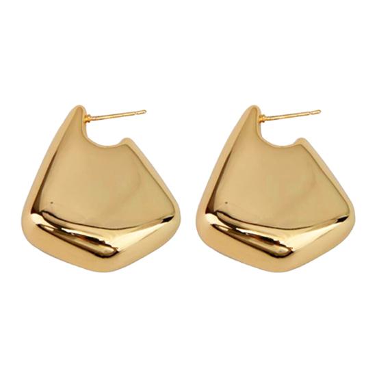 1 Pair Chunky Earrings for Women, Polished Geometric Dangle Earrings, Large Statement Jewelry Accessories золотистый