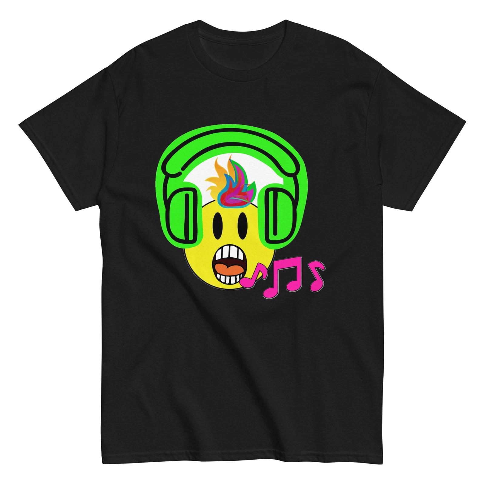 Heavy Metal Smiley Graphic Art Adult T-Shirt (Unisex) S