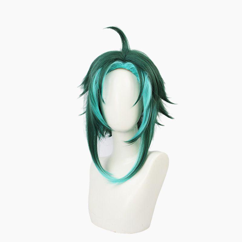 Transform Into Genshin Impact's Xiao With This High-quality Cosplay Wig Inky Blue Gradient 40cm Length
