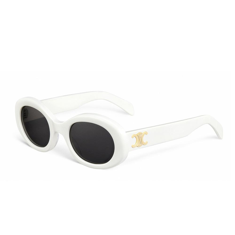 Celine Triomphe Logo Oval Sunglasses Women Sunglasses 40194U