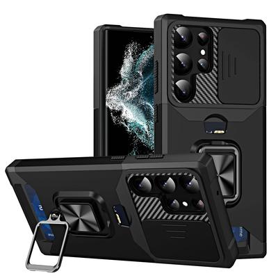 Shockproof Case For Samsung Galaxy S25 S24 S23 S22 S21 UItra S24 S25 Plus S23 S24 FE Card Magnetic With Ring Armor Cover
