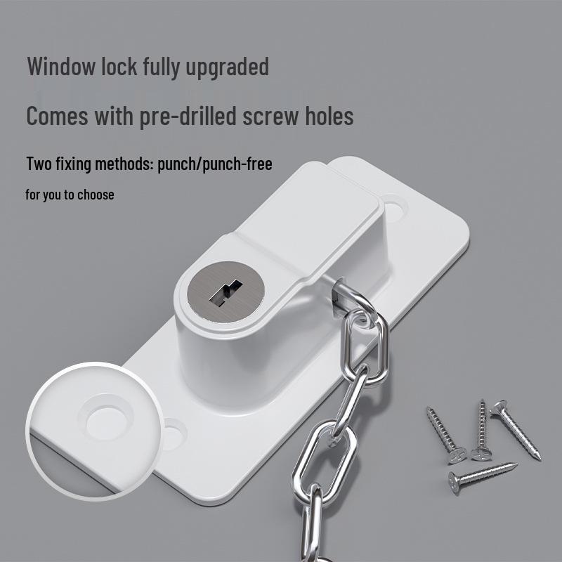 Adjustable No-Drill Child Safety Window and Door Lock